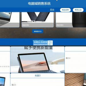 Vue+springboot575笔记本电脑商城销售系统