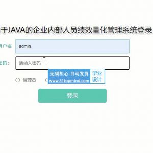 springboot基于JAVA的企业内部人员绩效量化管理系统_av7p4--论文vue